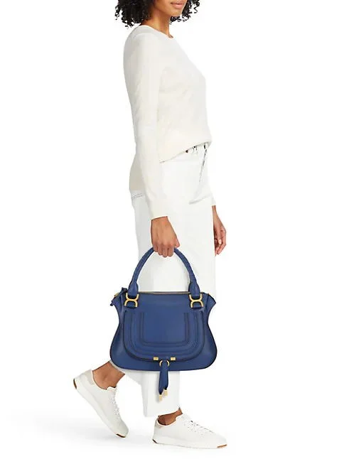 Chlo&eacute; Medium Marcie Leather Satchel bag