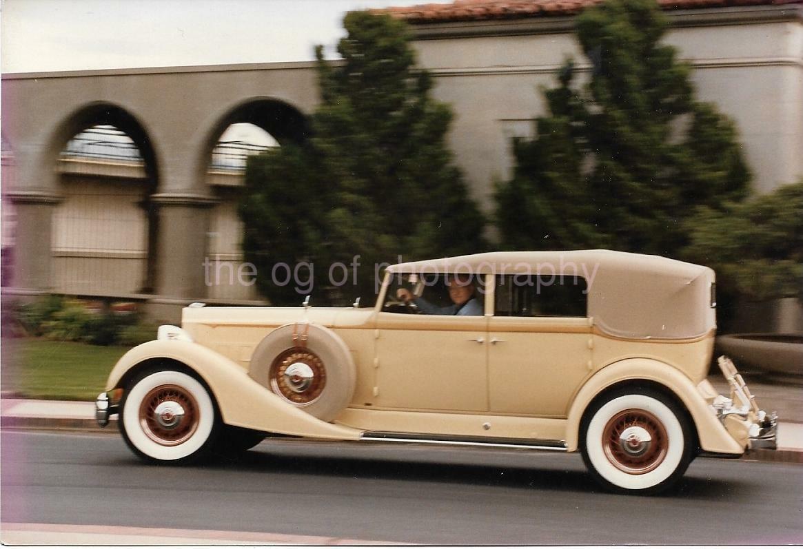 Classic Car FOUND Photo Poster painting ColorOriginal Snapshot VINTAGE 04 42 S