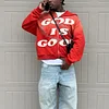 God is Good Casual Streetwear Zip-Up Hoodie