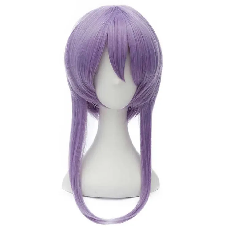 Seraph Of The End Shinoa Hiiragi Purple Wig Cosplay Accessories Halloween Carnival Props