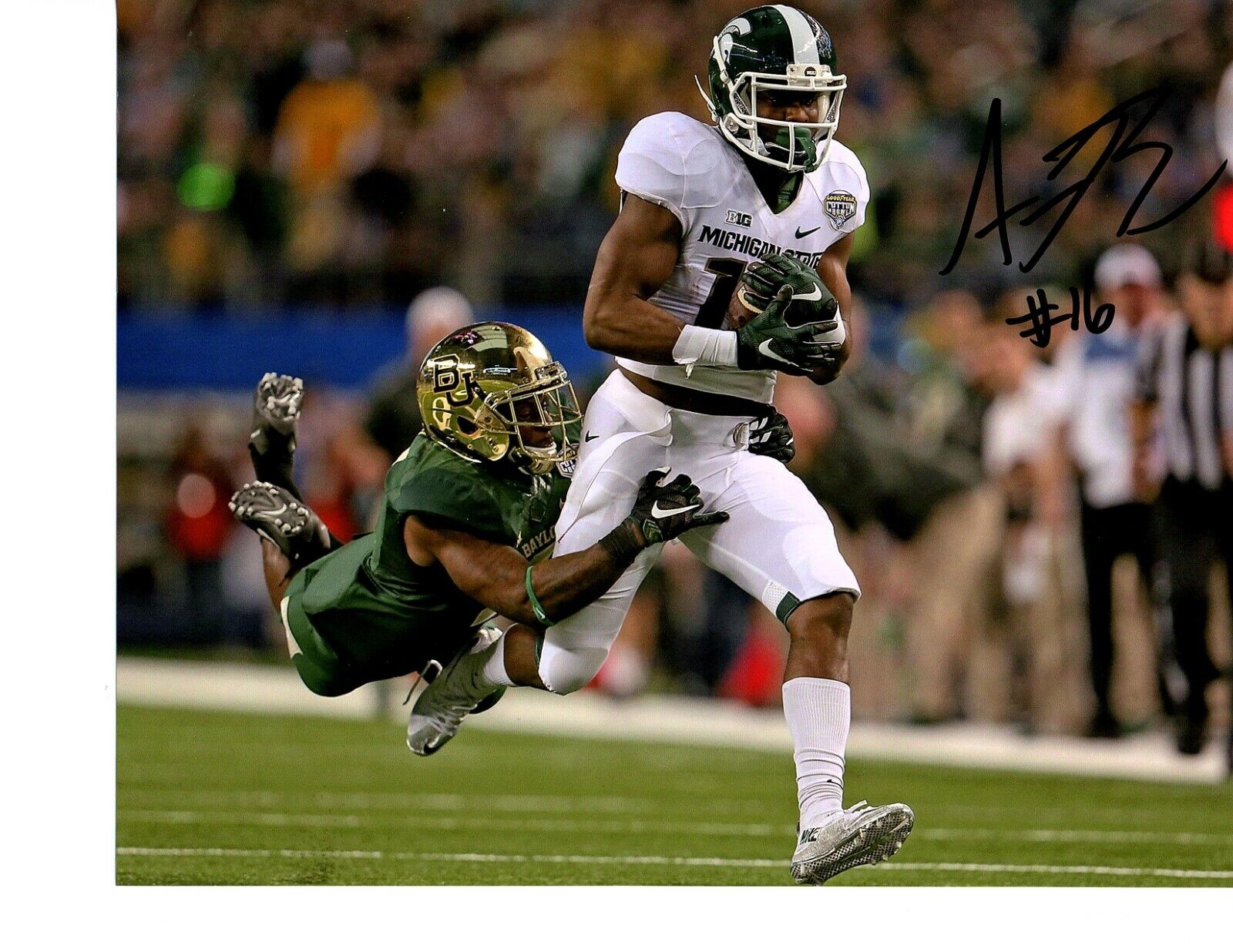 Aaron Burbridge signed 8x10 football Photo Poster painting Spartans Michigan State MSU WR!!