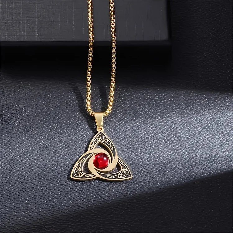 Flash Sale - Enchanted Triquetra Celtic Knot Amulet Necklace