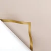 Elegant Plain Color Golden Edge Gift Package Flower Wrapping Paper