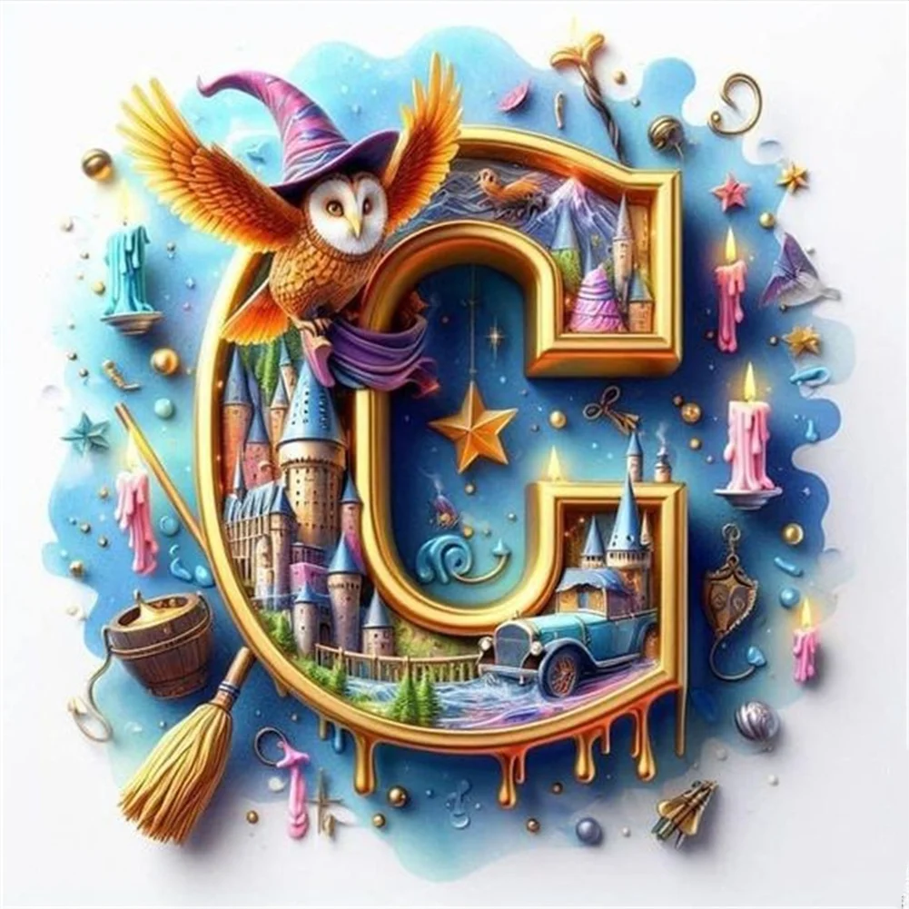 Diamond Painting - Full Square Drill - Harry Potter Letters(Canvas|35*35cm)