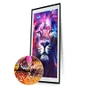 DIY 5D Full Drill Round Diamond Color Lion Painting Kit Rhinestone Drawing