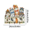 Wooden Cat Diamond Art Hanging Hook Rail Diamond Painting Art Craft Wall Hooks