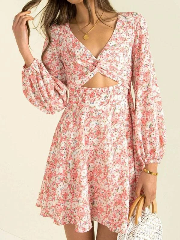 V-neck Pattern knit  cardigan