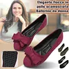 Gioiacombo&trade; Scarpe casual piatte con fiocco in pelle scamosciata da donna
