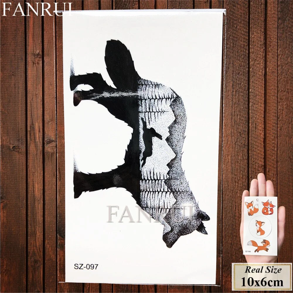 FANRUI Forest Bear Deer Temporary Tattoo Stickers Women Women Elk Fake Tatoo Body Arm Buy Summer Style Tattoo illustration Tree