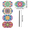 5Pcs pu mandala motif cheveux bâtons-bricolage accessoires de mode