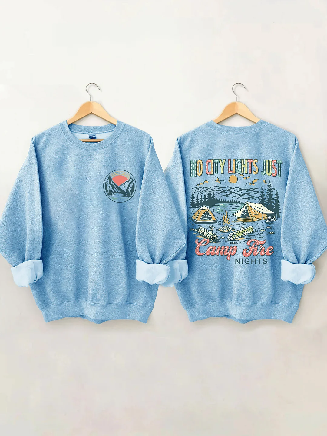 No City Lights Just Camp Fire Nights Sweatshirt