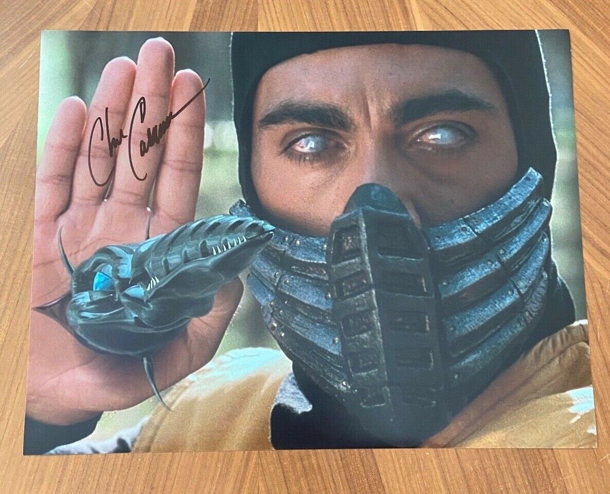 * CHRIS CASAMASSA * signed 11x14 Photo Poster painting * MORTAL KOMBAT * SCORPION * PROOF * 7