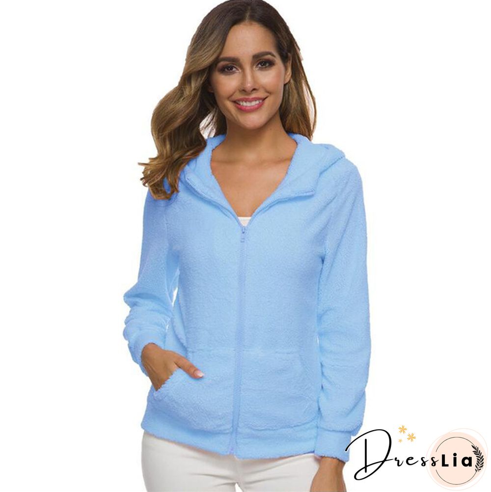 Woman Clothes Warm Autumn Winter Thicken Fleece Coat Zip Up Hooded Slim Parka Jacket Overcoat Woman Hoodie Plus SizeS-5XL