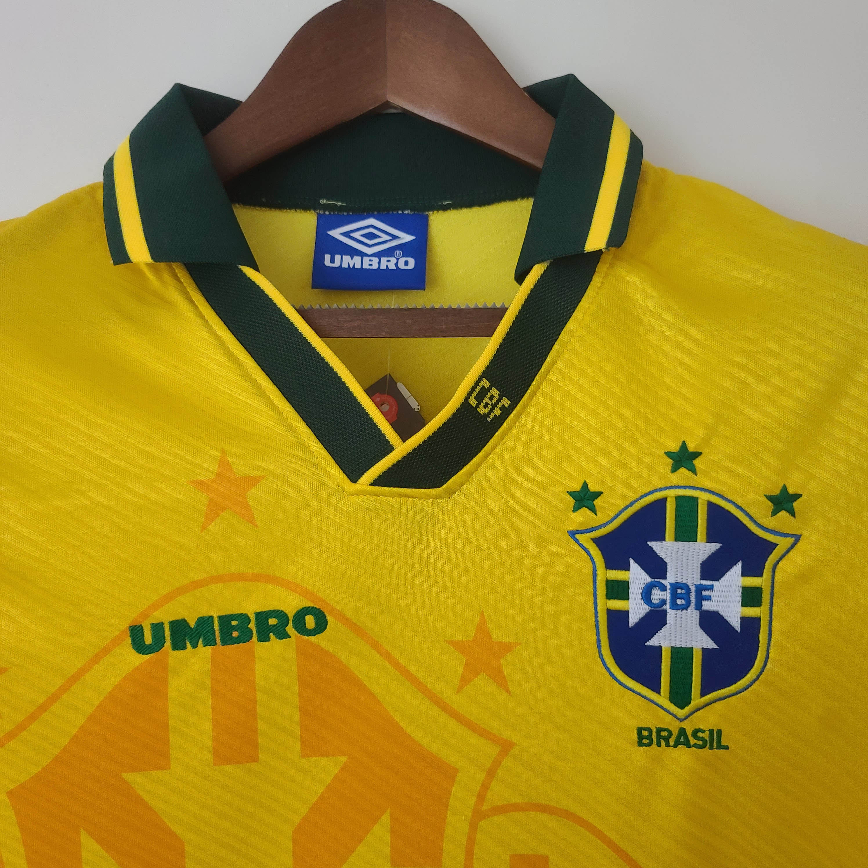 Retro 1998 Brazil Home Soccer Jersey