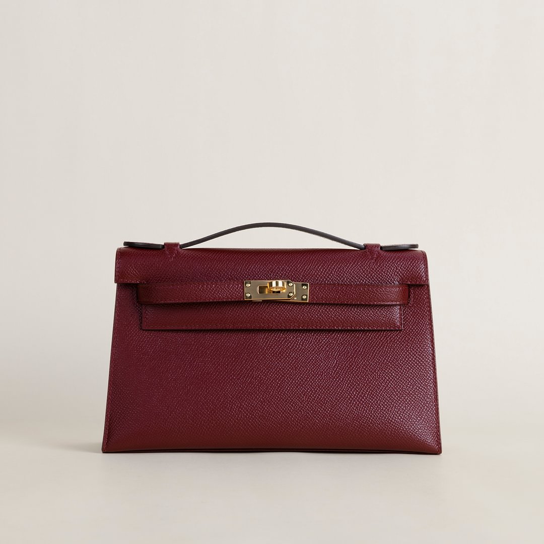 Kelly pochette Epsom 55 Rouge H GHW