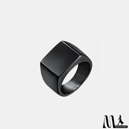 Square Titanium Steel Ring