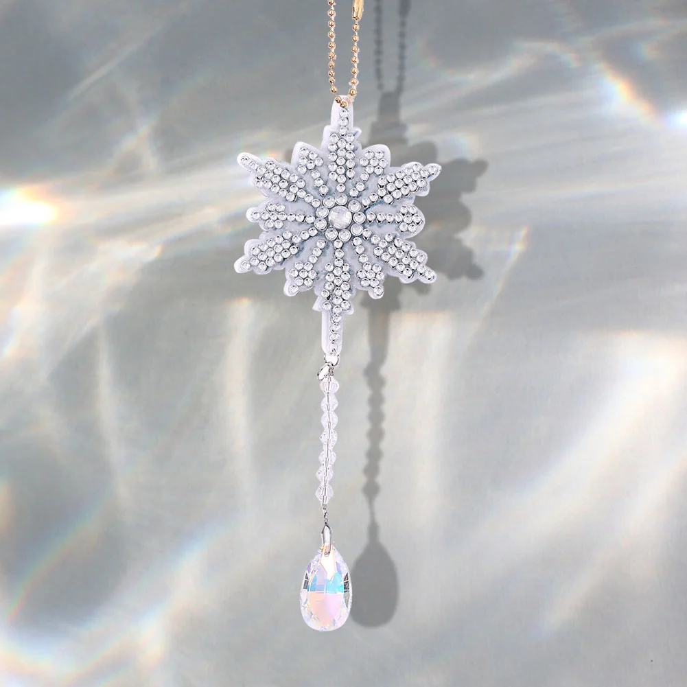 4pcs Christmas Snowfla Wind Chimes Holiday Party Indoor Outdoor Hanging Decoration