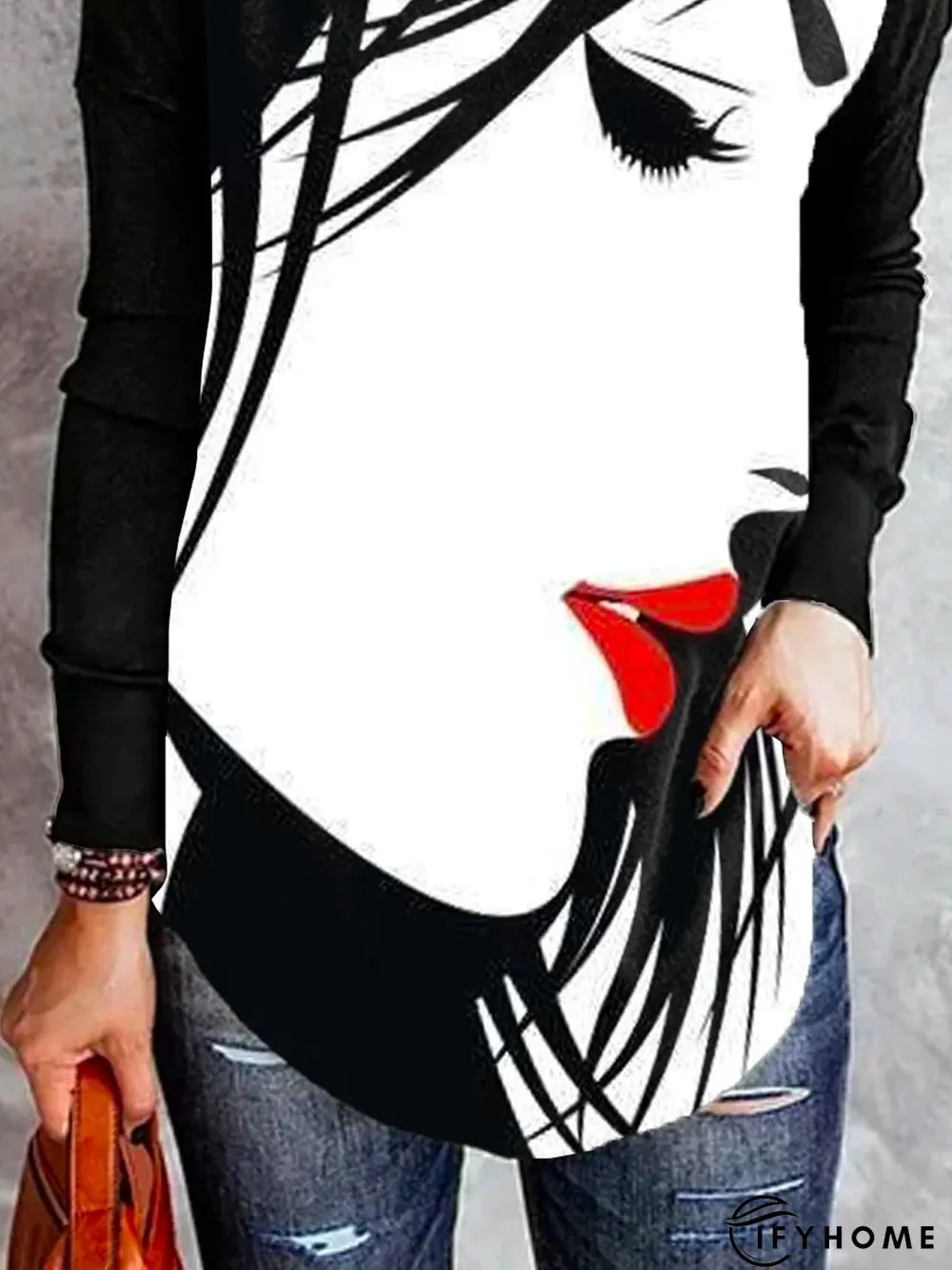 Long Sleeve Casual Tunic T-Shirt | IFYHOME
