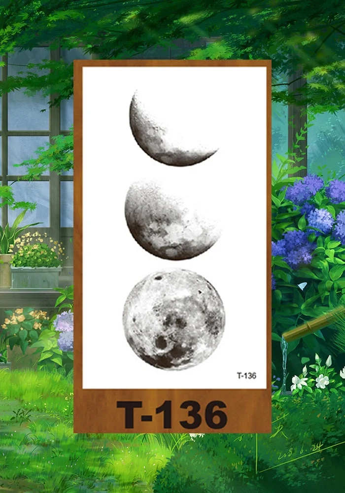 Drop Shipping Small Temporary Tattoo Sticker Plum Bird Geometric Figure Bow Moon Girl Kid Men Arm Abdomen Neck Ankles Art Tatoo