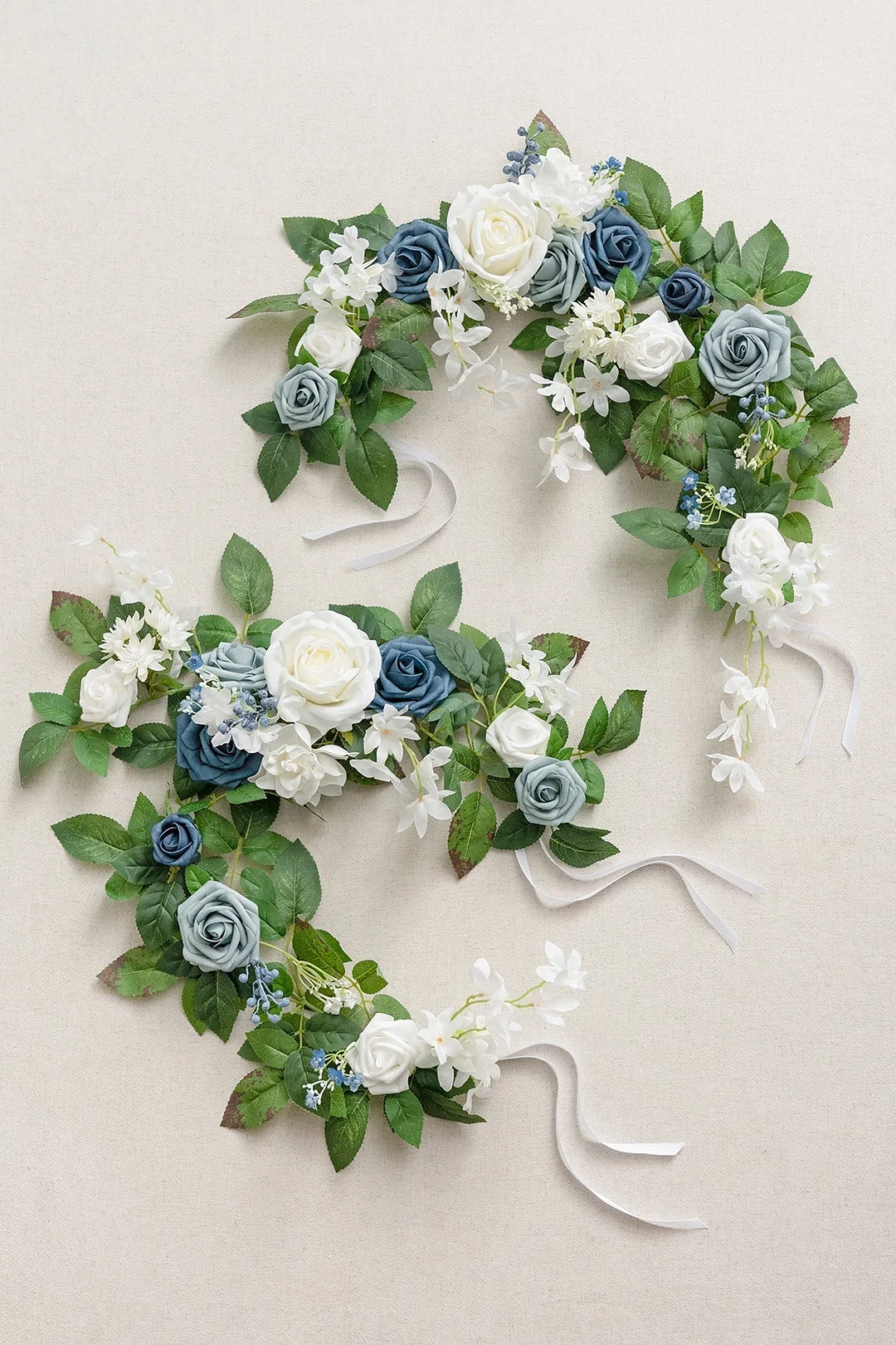2ft Flower Garlands in Dusty Blue & Navy