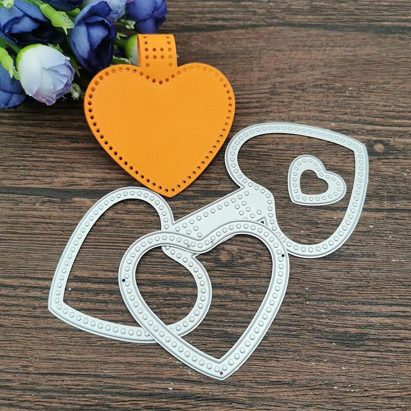 AOKEDIY Shaker Heart Paper Metal Cutting Dies Stencils For DIY Scrapbooking Decorative Embossing Handcraft Die Cutting Template