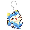 Blue Dolphin 14CT DIY Counted Plastic Cross Stitch Keychain Kit 10cm Embroidery Pendant Making Set Single-Sided Keychains Needlepoint Arts Craft Kit for Beginners Adults Jewelry Backpack Charms