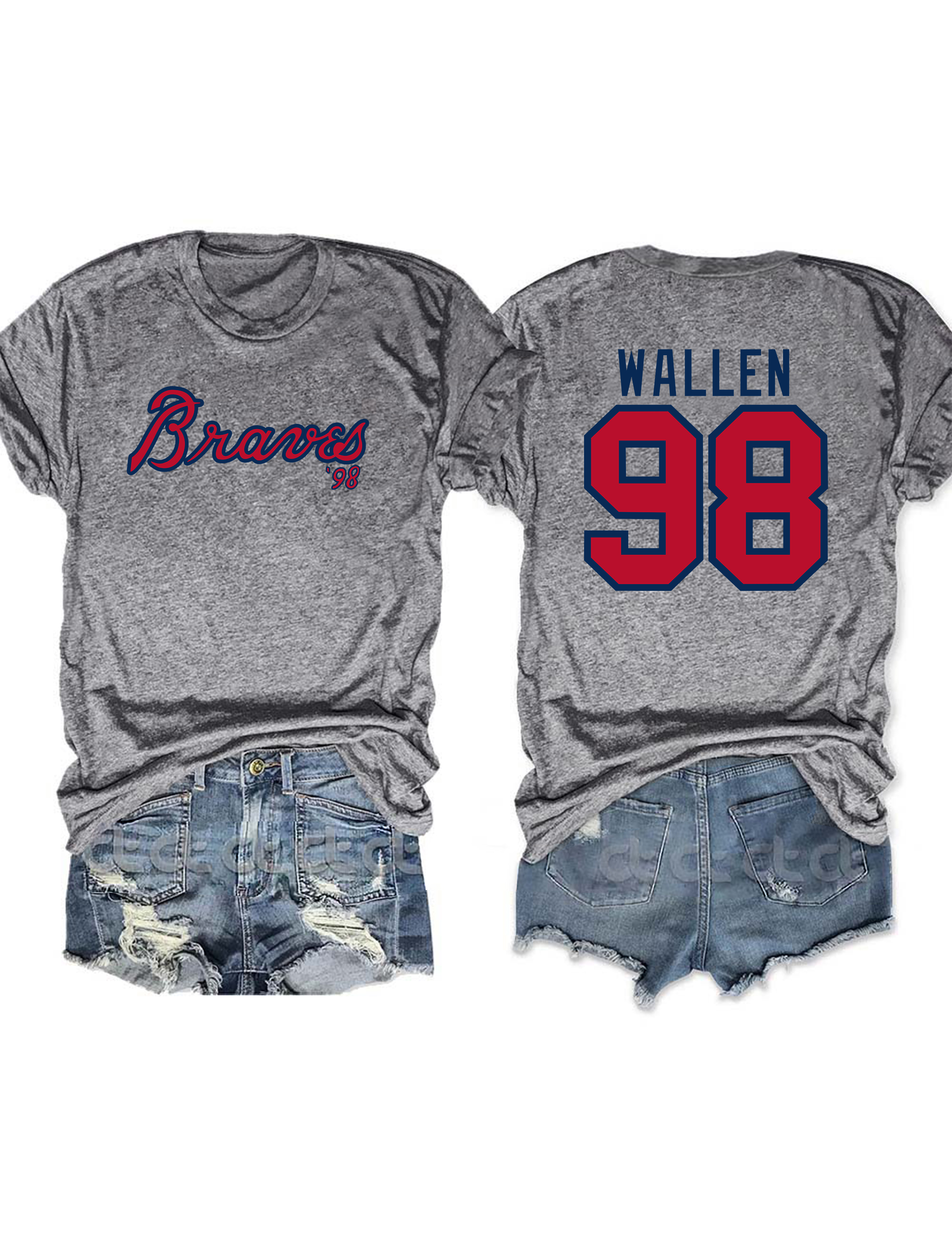 98 Braves Morgan Wallen T-Shirt For Women