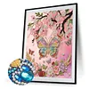 Butterfly Special Shaped 5D DIY Partial Drill Pearl Dot Painting 11.81x15.75Inch Pearl Painting Art Kits Pearl Gem Paintings Picture Arts Craft for Adults Beginners Home Decor