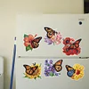 6pcs/set DIY Diamond Painting Fridge Magnetic Sticker Kits(Flower Butterfly)