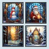 Promotion 4Pcs/set Diamond Painting-DIY Full Round Drill Christmas(30*30 CM)
