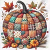 Pumpkin-Partial 11CT Stamped Cross Stitch Bead Embroidery 36*36cm/14.17*14.17in