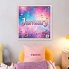 January-18CT Stamped Cross Stitch 25*25cm/9.84*9.84in tapestrymarket