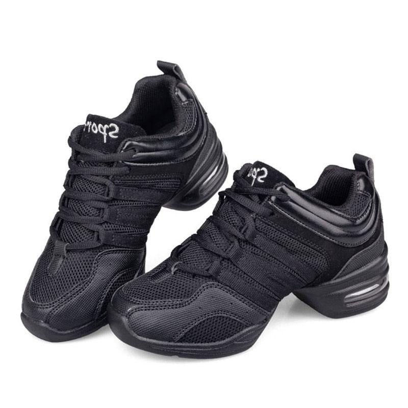 Mesh Jazz Shoes Soft Outsole Breathable Lightweight Dancing Fitness Shoes