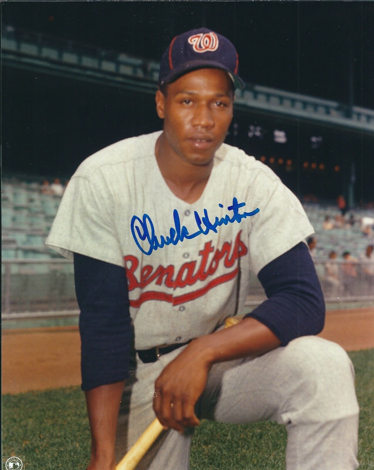 Autographed CHUCK HINTON 8x10 Washington Senators 8x10 Photo Poster painting w/COA