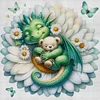 Lotus Dragon-11CT Stamped Cross Stitch 50*50cm/19.69*19.69in