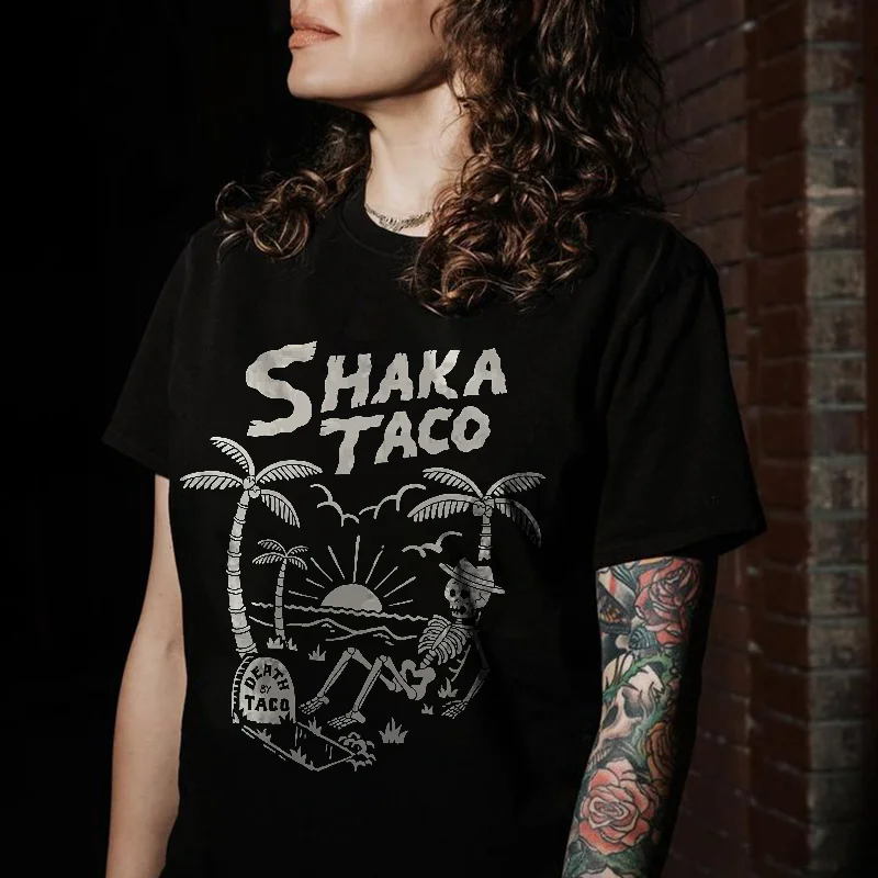Shaka Taco Printed Women's T-shirt -  