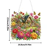 (US Only)Garden House 2D Flat DIY Diamond Art Pendant Home Wall Decoration Crafts