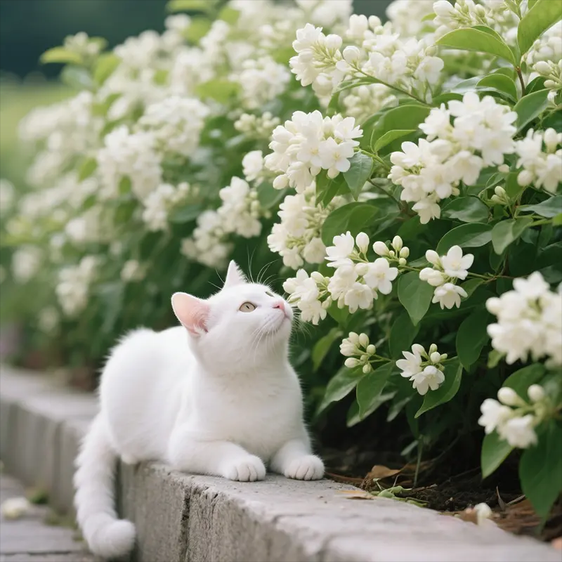 White jasmine flowers in bloom