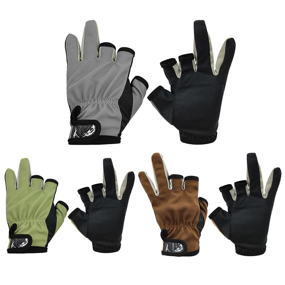 

1 Pair Outdoor Sports Anti-slip Breathable Fishing Gloves Portable Tackles, Green, 501 Original