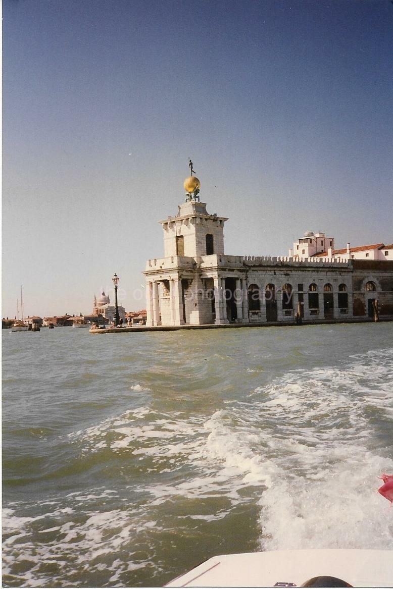 VENICE From The Water FOUND Photo Poster painting Color ITALY Original Snapshot VINTAGE 14 2 I