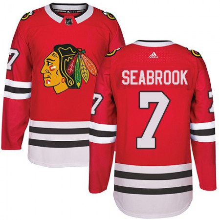 Men's  Chicago Blackhawks #7 Brent Seabrook  Red Stitched NHL Jersey
