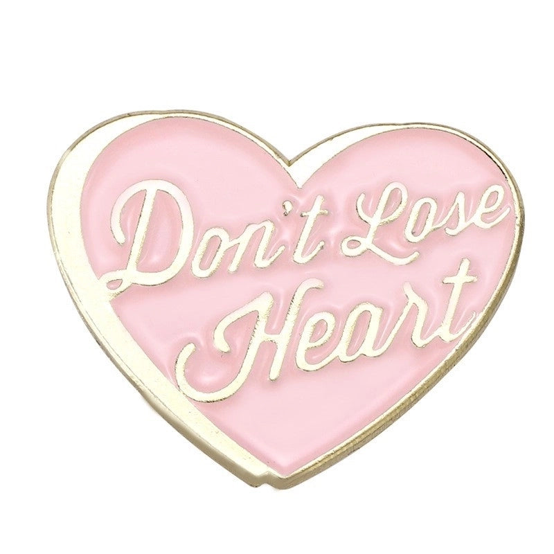 Cute Pin Letter Heart Shape Alloy Stoving Varnish Unisex Brooches