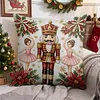 Christmas Nutcracker DIY 11CT Stamped Cross Stitch Pillow Cover Kit 45x45cm tapestrymarket