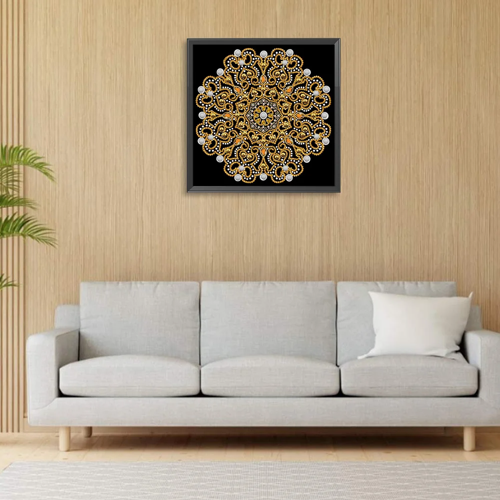 Diamond Painting - Partial Special Shaped Drill - Mandala(Canvas|30*30cm)