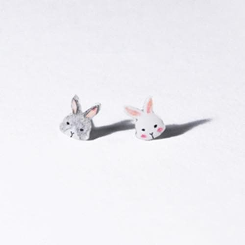 Alloy/Silver Cute Rabbit Ear Stud/Ear Clip One Pair SP164820