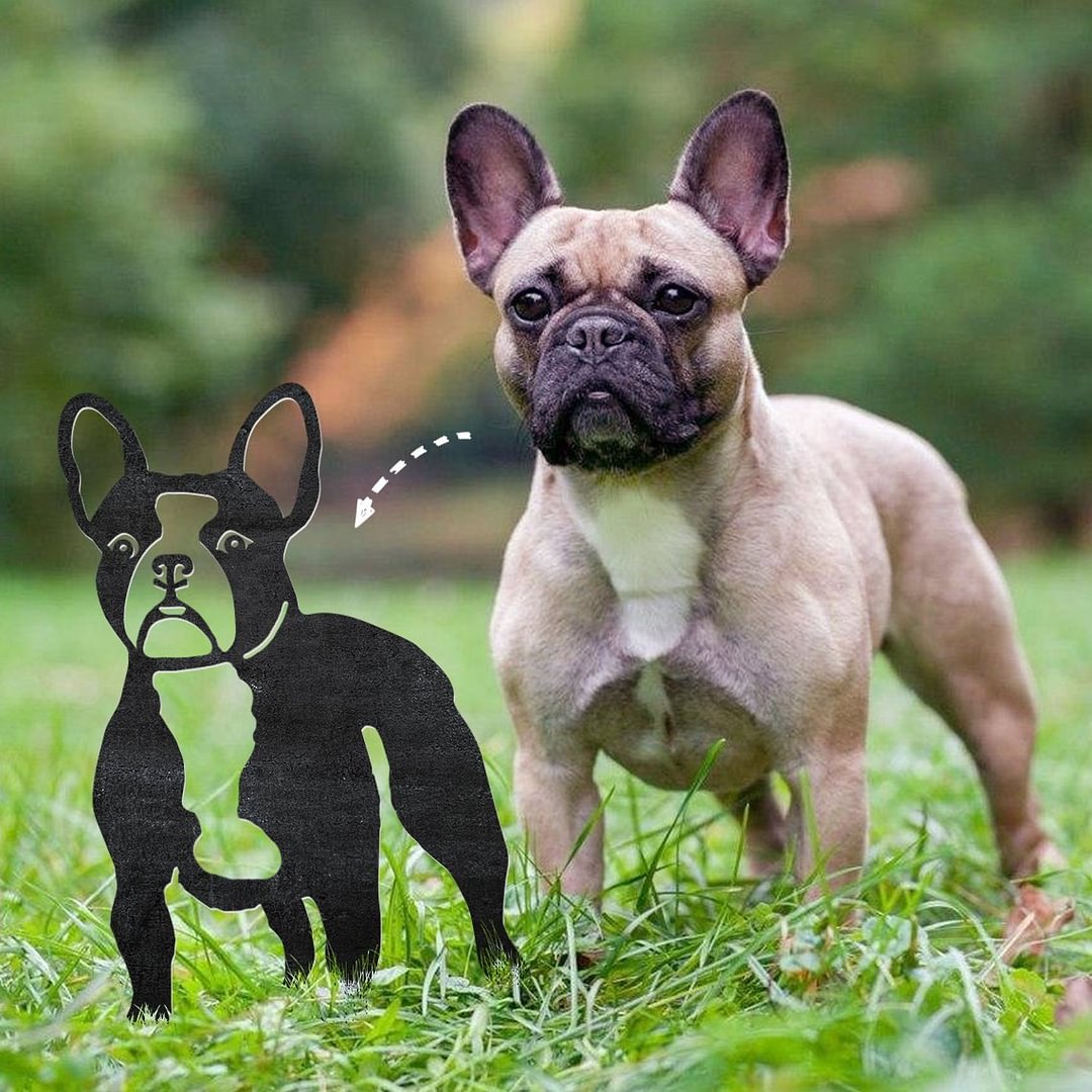 French Bulldog Metal Silhouette