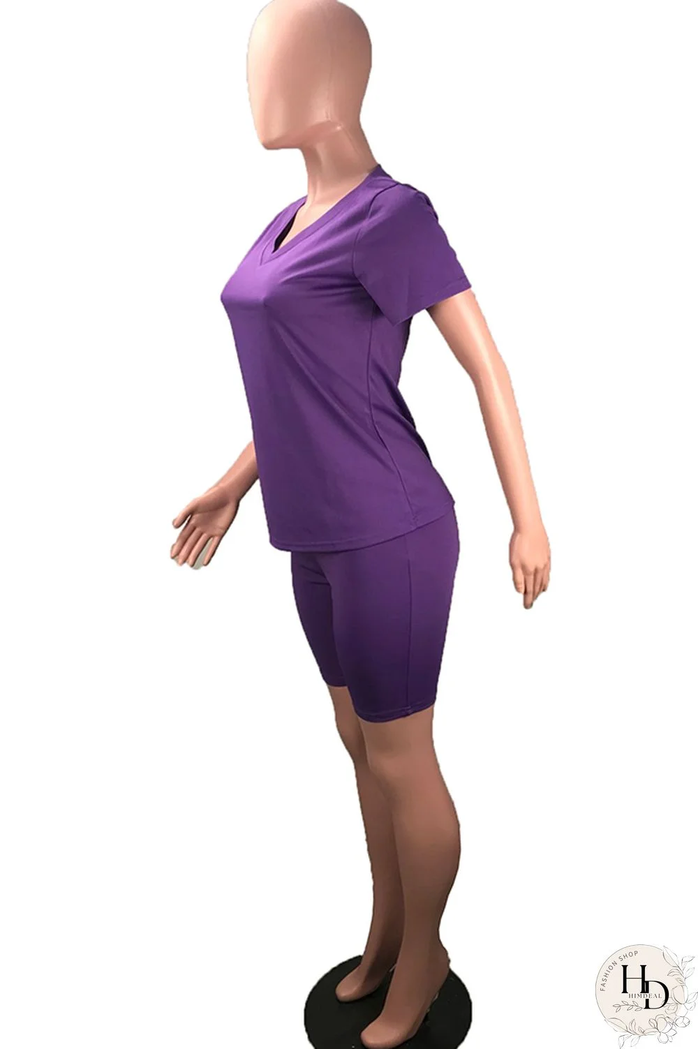 Yellow knit Casual Patchwork Two Piece Suits Solid pencil Short Sleeve