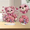 DIY Diamond Painting Valentine Rose Bear Acrylic Desktop Ornament