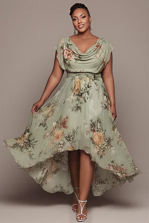 green cocktail dress plus size Mademoiselle Lace Cocktail Dress