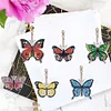 6PCS Diamond Painting Double Sided Butterfly Diamond Art Keyring